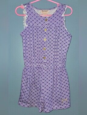 Juicy Couture Purple Floral Button-Front Girls' Romper (XS 4/5)